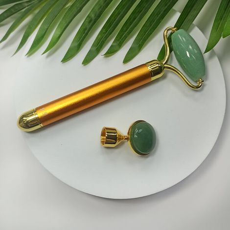 Rullo vibrante per il viso in giada verde Yeye (1/5)