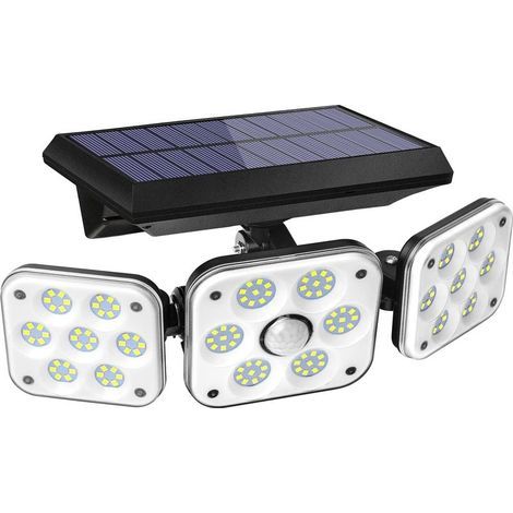 TAISHENGDA-138 LED Lampes Solaires Extérieures, Lampe de Sécurité à Détecteur de Mouvement avec Grand Angle de 270°, Applique Murale Solaire étanche IP65 pour Garage, Porte d'Entrée, Cour, Mur, Jardin