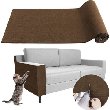 Tapis Griffoir Chat - Feutre Adhésif 100 x 60 x 0,4 cm - Protection Canapé Anti-griffes - 1 pièce (1/5)