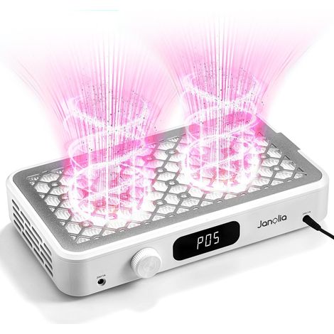 Aspirateur de Poussière pour Ongles à Double Turbine – Puissance d’Aspiration x5, 139 CFM – Extracteur Professionnel avec Réglage Continu de la Vitesse – Pour Salons et Usage Domestique (1/5)