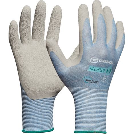 Gebol Handschuh Upcycled Sensitive hellblau Arbeitshandschuhe (1/2)