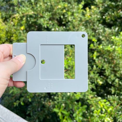 Bildkompositions-Sucher mit Schiebemechanismus und Farbisolierung aus ABS (97 mm), 2-teilig – Rahmen für Malerei, Zeichnung und Fotografie (1/5)