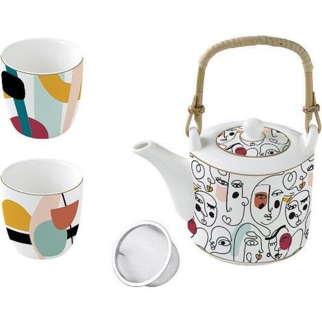 Estuche Tetera + 2 Tazas Modernism - Coffee Mania - Easy Life