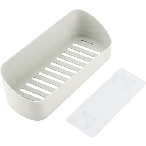 Boîte De Rangement Murale - Design Géométrique Courbé - Pour Salle De Bain Et Cuisine - Installation Sans Perçage - Lot De 1 (1/5)