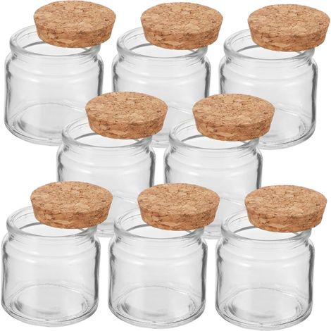 8pièces Photophores Décoratifs Vides Verre Boîtes à Bougies Pour Fabrication De Bougies Et Autres Utilisations Lot De Pot à Avec Couvercles (1/5)