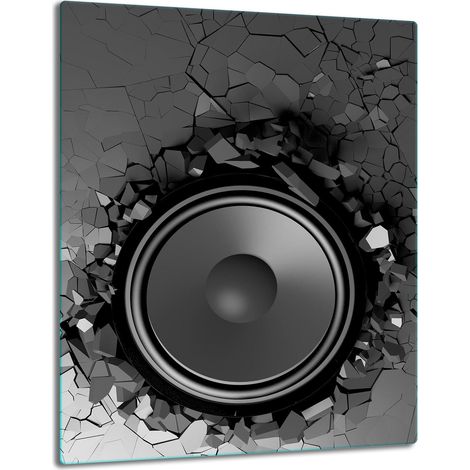 PANEL DE MESA CON PLACA DE CRISTAL DE 40x52 CM PARA ALTAVOZ (1/5)