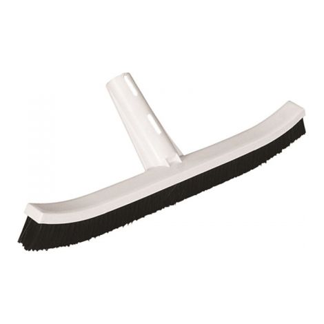 Cepillo Curvo Piscina Profesional 450mm Soporte Polipropileno Pelo Alta Densidad Conexión Universal Clip