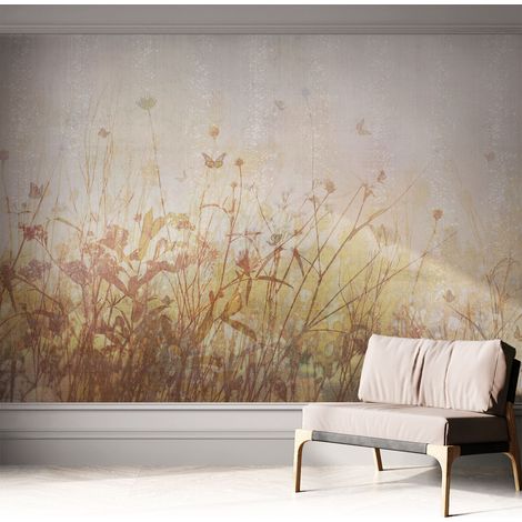 Carta da parati adesiva - lavabile - decorazione murale - per cucina - pellicola decorativa Armonia dei prati 312x219 cm (1/5)