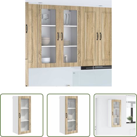 Holzschrank -  Küchenschrank Sonoma-Eiche 40 x 31 x 100 cm Holzwerkstoff (1/5)