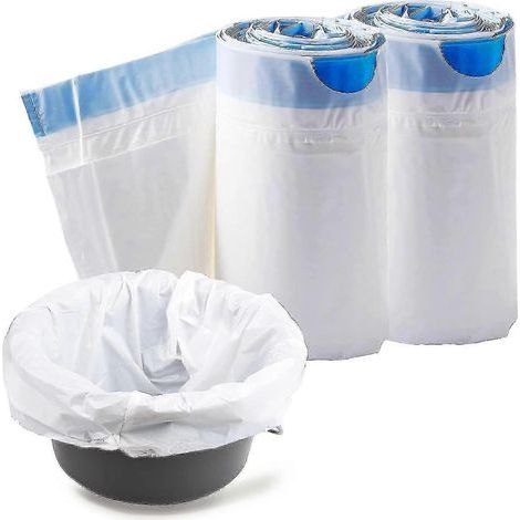 Lot de 50 sacs poubelle jetables pour chaise percée adulte, compatibles avec les chaises percées. (1/4)