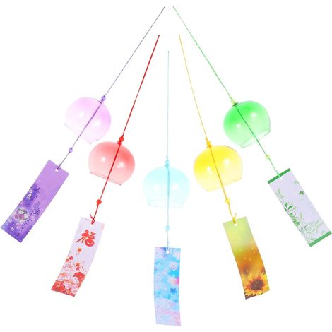 ces Carillon olien Verre Cloche Vent D coratif Carillon Cr (1/5)