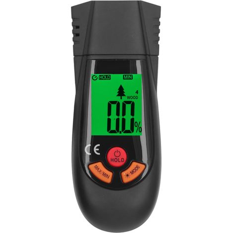 Irovami Humidimètre pour bois, détecteur d'humidité numérique pour le travail du bois, testeur d'humidité pour matériaux de construction, bois de chauffage, papier peint et sols. (1/5)