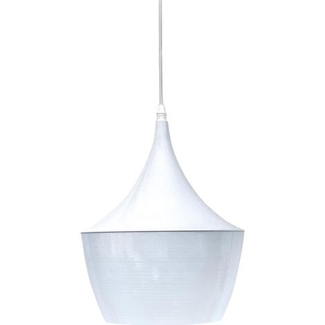Plafoniera a sospensione serie "Gombe" E27 (40W massimo 230V) IP20 Ø24cm colore bianco
