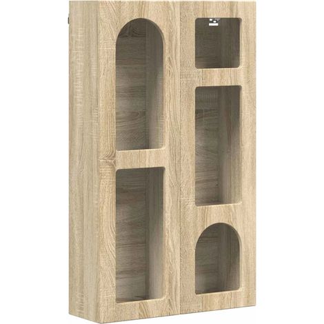 Armadio pensile moderno con 5 ripiani portaoggetti 59 x 20 x 100 cm in legno ingegnerizzato rovere sonoma 020054793
