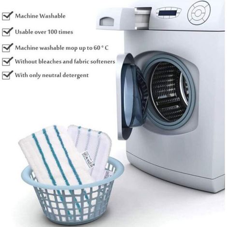 Lingettes Microfibres - Pour Balais Vapeur Black+Decker - Compatible FSM1 FSM1600 FSM1615 FSM1630 - Lot de 5 (1/4)