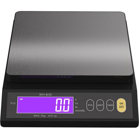 Balance de cuisson électrique rechargeable IP67 Balance de cuisine étanche de haute précision avec comptage Tare Mise à zéro Fonction de conversion d'unité d'arrêt automatique (1/5)