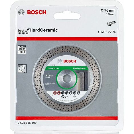Disque à tronçonner diamanté pour céramique Ø 76 mm – Alésage 10 mm – Largeur de coupe 1,9 mm – Coupe nette sans éclat