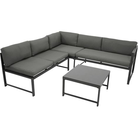 Funktions Lounge Set MONTANA, Aluminium dunkelgrau, Polster grau (1/5)