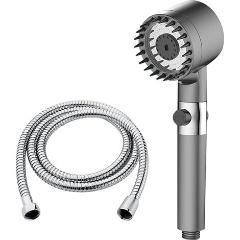 Alcachofa De Ducha C,,Douchette Avec Filtre,Pommeau Douche éConomie Deau,Avec Flexible de Douche de 1,5 M Et Support de Douche,4 Modes D'Eau,Douchette WC (1/5)