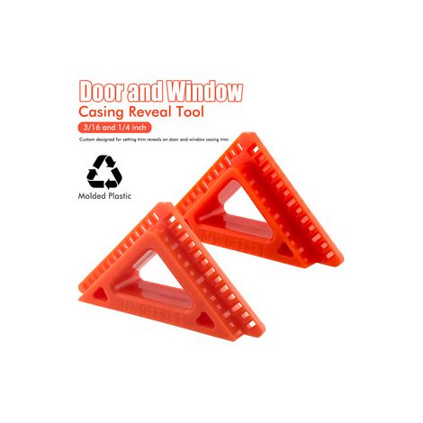 Lot de 10 gabarits de mesure pour habillage de porte et fenêtre – Outil de tracé pour boiseries et cadres intérieurs (1/5)