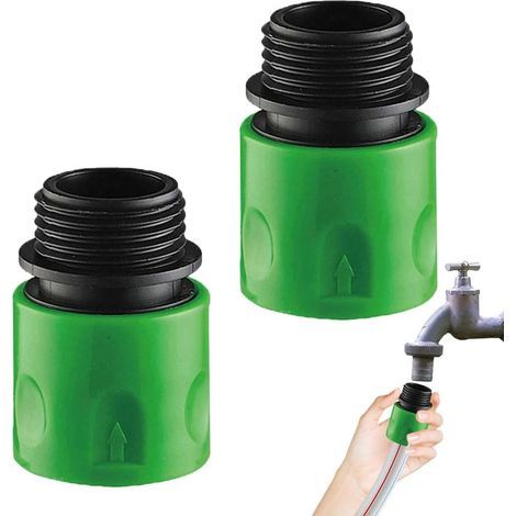 Générique Garden Hose Connector, Female Quick Fitting, 2 Piece Set with Flexible Build, Water Hose Disconnect Accessory, 0.98 in Outdoor Utility, Compact Fixture for Irrigation Lawn Yard Garden (1/5)