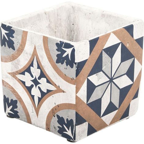 Betonblumentopf Azulejos 13cm