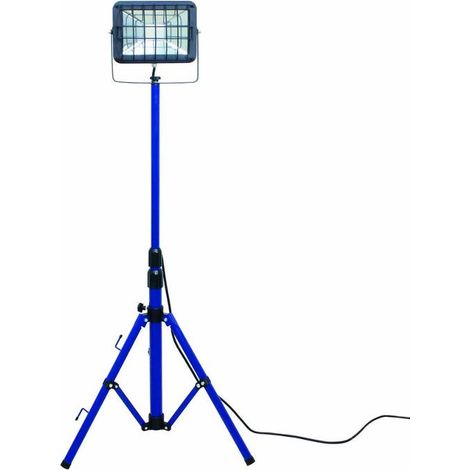 as-schwabe LED-Strahler auf schwarzem und blauem Stativ 30 W