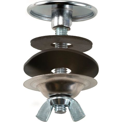 Cache-trou luxe chromé Ø45mm