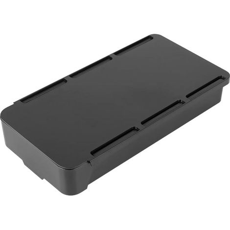 Tiroir Sous Bureau - Tiroir Invisible Auto-Adhésif Sans Perçage - 20,5 x 10,5 x 3 cm - En Plastique ABS - Noir (1/5)