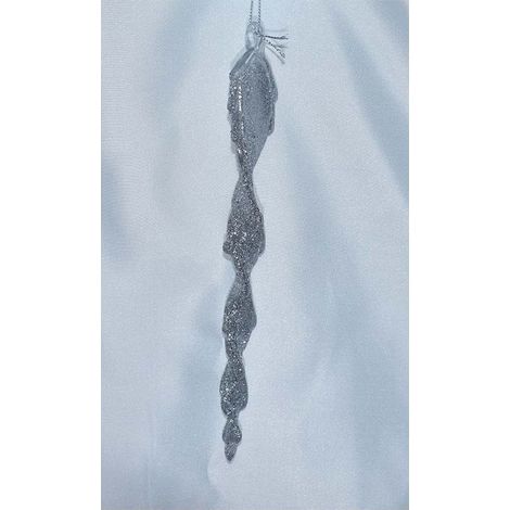 Ghiacciolo stalattiti argento decorazioni addobbi natalizi palline per albero di natale23 cm (1/5)