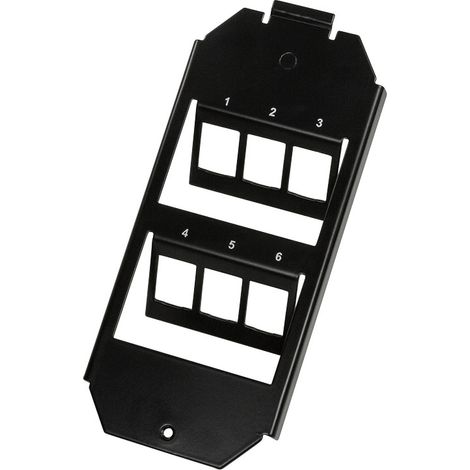 Plaque d insertion logilink noire acier 3 ports