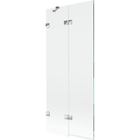 Mexen Lunar paroi de baignoire 2 volets gauche 80 x 150 cm, transparent, chrome - 897-080-100-01-00-L (1/5)