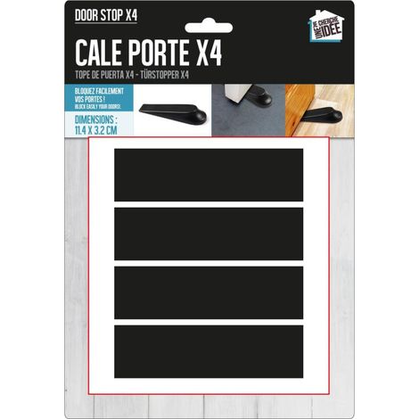 Lot de 4 Cale-Portes "Claquement" 11cm Noir (1/5)