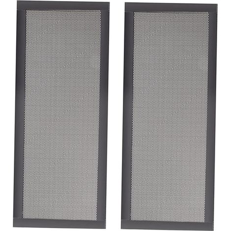 Couvercles de Ventilation Magnétiques Rectangulaires en Mesh Noirs 2pcs Grilles de Plancher Domestique, Retient les Débris, Fixation Ferme sur Surface Métallique (1/5)