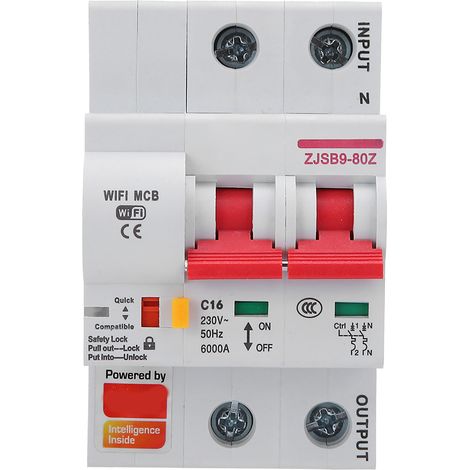Intelligenter WLAN-Schalter mit Fernsteuerung per Smartphone-App, PA66-DSM, flammhemmendes Gehäuse, AC220 V (1/5)