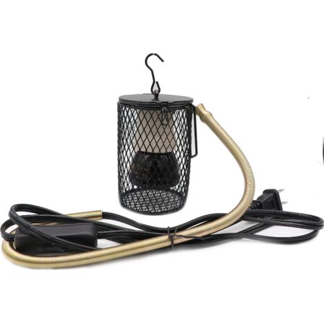 Lampe chauffante infrarouge 50W pour reptiles : tortues, lézards, perroquets - Abat-jour en céramique, chauffage d'hiver pour animaux (1/5)