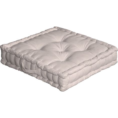 Coussin de Sol 50x50x10 cm SWIMCOOL 100% coton coloris NATUREL
