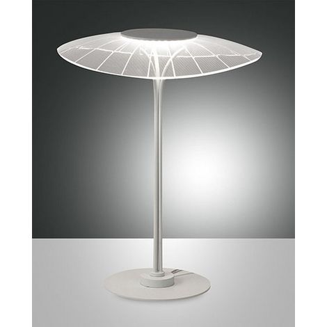 Lampe De Table Led Vela 12 W 3000 K 1100 Lm En Métal Et Méthacrylate Blanc - Design Moderne, Intensité Variable Et Structure Élégante (1/3)