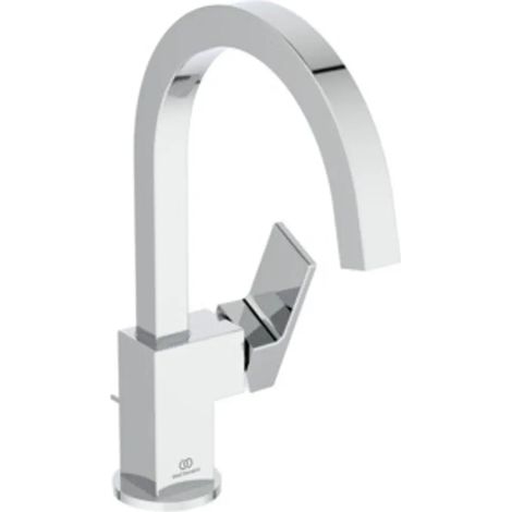 Ideal Standard Mitigeur de lavabo Extra Ausld.190mm bec haut av.garn. de vid. Chrome, BD504AA