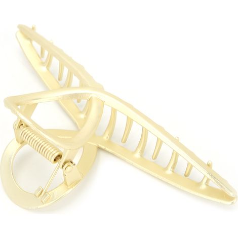 Haarspange in Mattgold – Optimaler Halt – Rutschfest – Metallisches Haaraccessoire für Damen (1/5)