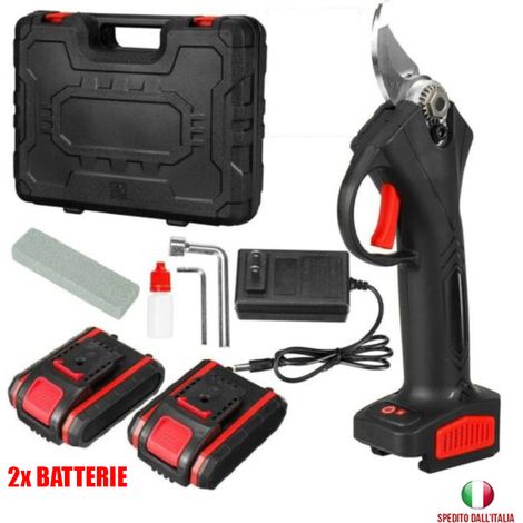 FORBICI DA POTATURA A BATTERIA CESOIA 24V TAGLIO 30MM 2 BATTERIE CON VALIGIETTA (1/4)