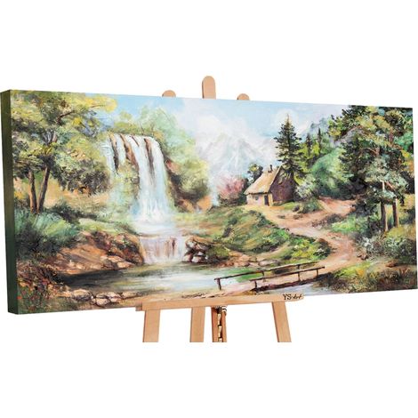 Gemälde Wasserfall auf Keilrahmen 120x60 cm (1/5)
