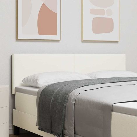 LED Kopfteil mit LED-Lichtleisten Creme 144 cm Cordstoff