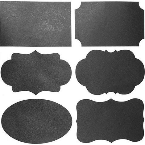 Set 48 Pezzi Etichette Nere Lavagna Fome Assortite (1/2)