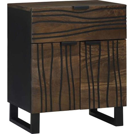 Mesa de noche Nogal 50 x 33 x 60 cm Madera de ingeniería