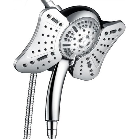 2-in-1 Rain Shower Head, High Pressure and Handheld Shower Head, 9 Spray Modes/Settings, Detachable Shower Head (1/5)