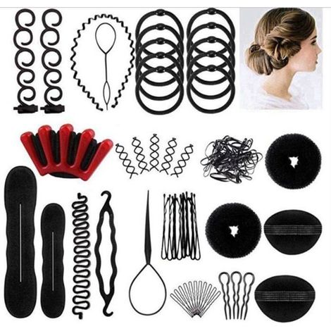 Accessoires de Coiffure - Aimer Belle - Multi Set Outils - 25 Outils Différents - Pour Femmes - Débutants (1/4)