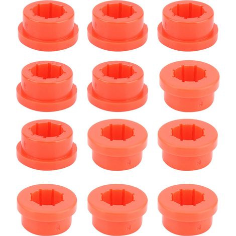 Lot de 12 silentblocs de rechange pour bras de suspension inférieur arrière (carrossage) compatibles avec Honda Civic Integra (rouge). (1/5)