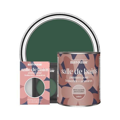 Peinture pour Boiseries & Armoires de Salle de Bains, Finition Satinée - Pinède (1/2)