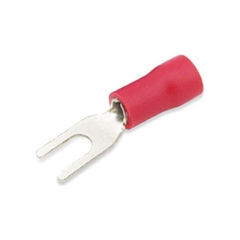Klemmenisolierte Gabel 3,2 / 1,5 mm Rot 50 Stck